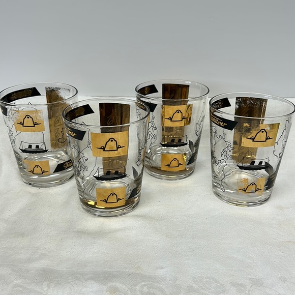 - Mid Century Modern “Gestetner Company “ promotional set of 4 rock glasses - Picture 14 of 16